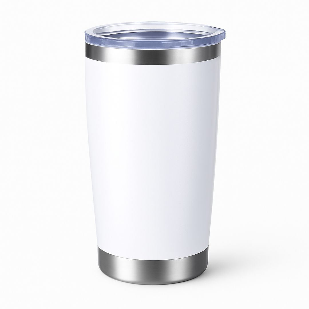 Termo de Acero con Borde Cromado – 20 oz | Ideal para Grabado Láser
