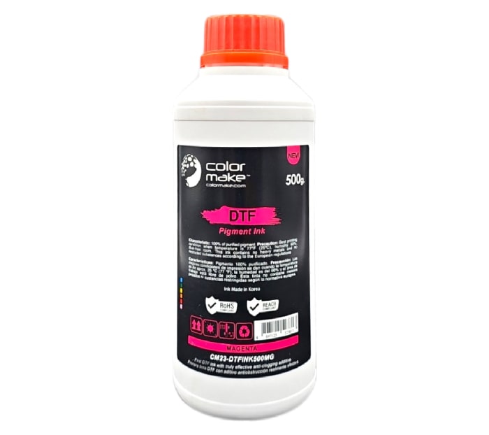 Tinta para DTF de 500 ml CMYKW