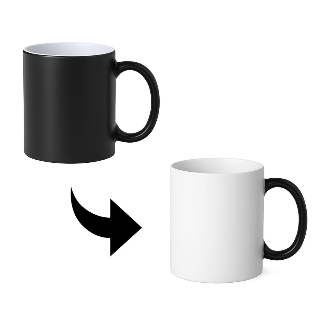Taza Mágica Negro Mate – 11 oz | Sublimable